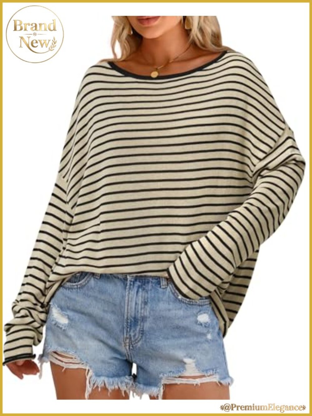 Oversized Linen Blend Off Shoulder Pullover Sweater